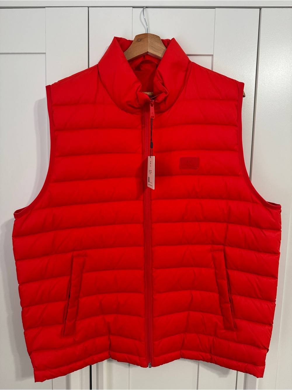 Calvin Klein Jeans Red Quilted Puffer Vest
